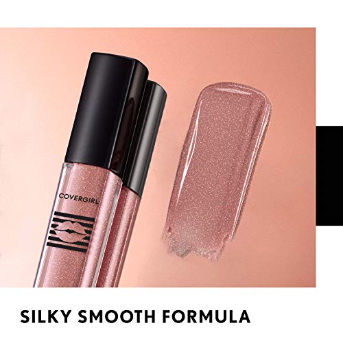 COVERGIRL Exhibitionist Lip Gloss Short Change 6 Fl Oz - High-Gloss, Moisturizing Pink Lip Shine