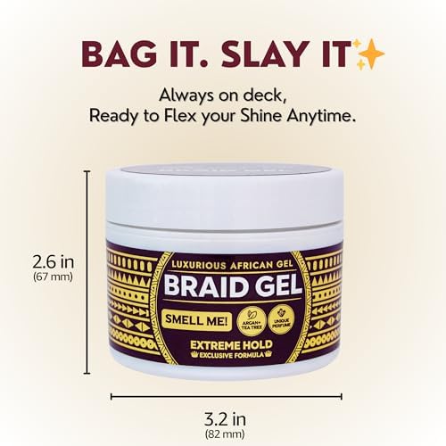 Grip&Loc Extreme Hold Braid Gel with Tea Tree & Argan Oil - 5.29 fl oz