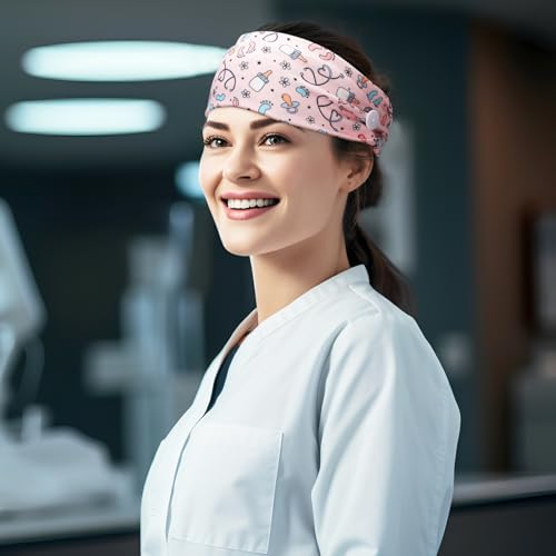 Jexine 12 Pack Nurse Headbands for Labor and Delivery Women - Elastic & Comfortable, Ear Pain Relief