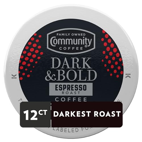 Community Coffee Dark & Bold Espresso Roast Pods - 12 Count K-Cup