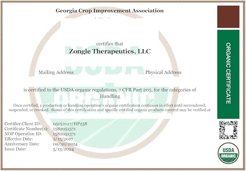 Zongle Therapeutics Organic Castor Oil - 100% Pure Cold Pressed, 4 fl oz