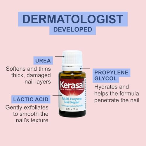 Kerasal Multi-Purpose Nail Repair, Nail Solution for Discolored and Damaged Nails, 0.43 fl oz