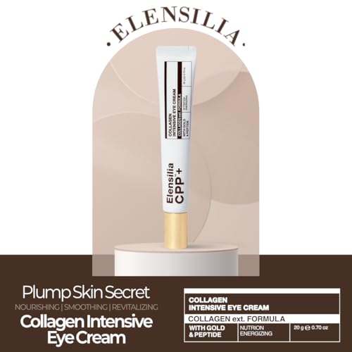 Elensilia 80% Collagen & Snail Peptide Eye Cream for Wrinkles, 0.7 fl.oz
