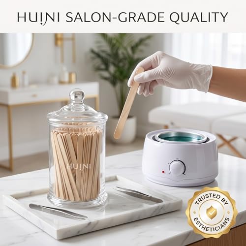 Huini Wooden Wax Applicator Sticks, 1000 Count, 1/4 x 5.5 in