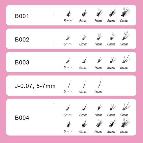 OLLOLASHES J Bottom Lash Clusters - Natural Lightweight Eyelash Extensions