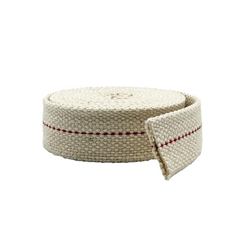 1-Inch Smokeless Cotton Wick for Kerosene & Oil Lamps - 6ft Roll