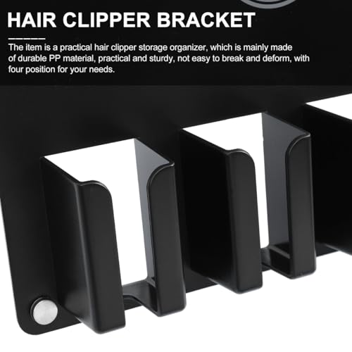POPETPOP 4-Grid Wall-Mounted Hair Clipper Holder & Barber Organizer
