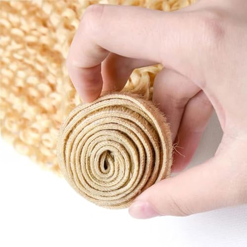 Habiliana 613 Blonde Jerry Curly Human Hair Bundles - 11A Virgin Brazilian