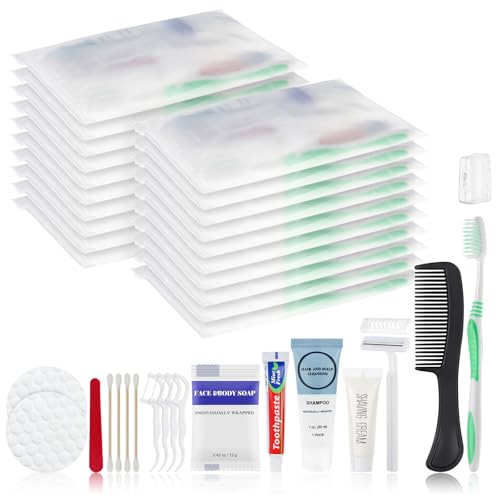 Travel Size Toiletry Kit Bulk 20 Pack for Hygiene & Care