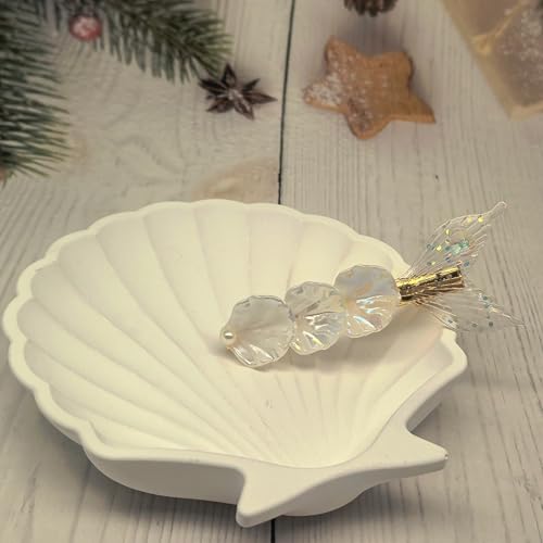 Blue Starfish Seashell Hair Clips - Beach Ocean Accessories, 6 Pack