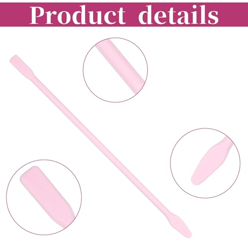 4PCS Silicone Wax Spatulas Set - Non-Stick Reusable Applicators for Body & Face Hair Removal, DIY Crafts - Pink