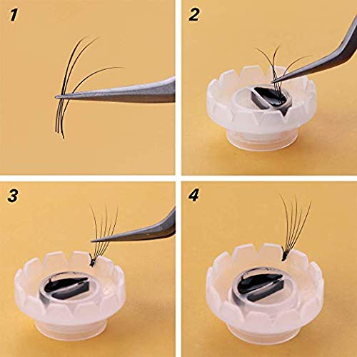 100 Pack Eyelash Extension Glue Cups for Lash Grafting & Application