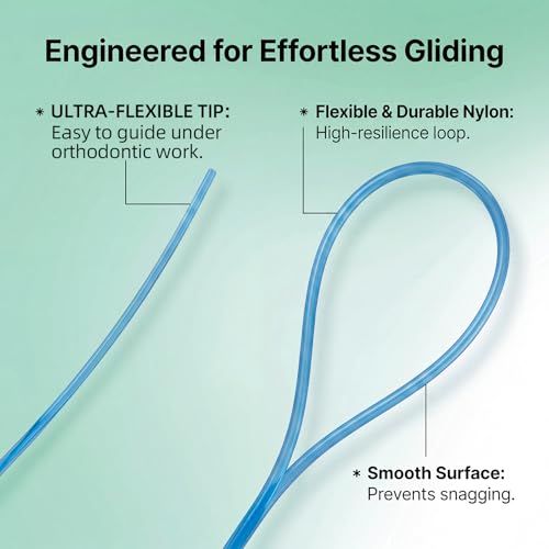 RAZOKO Dental Floss Threaders for Braces & Implants - 140 Count