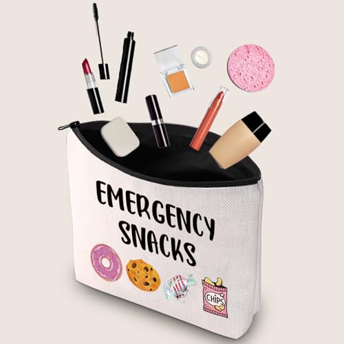 Emergency Snacks Makeup Bag - Foodie Zipper Cosmetic Bag