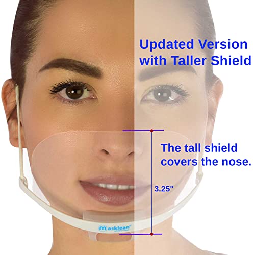 Reusable Anti-Fog Face Shield Masks - 5 Pack with Pouch