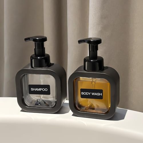Foaming Soap Dispenser - 300ml Refillable Bottle with Labels