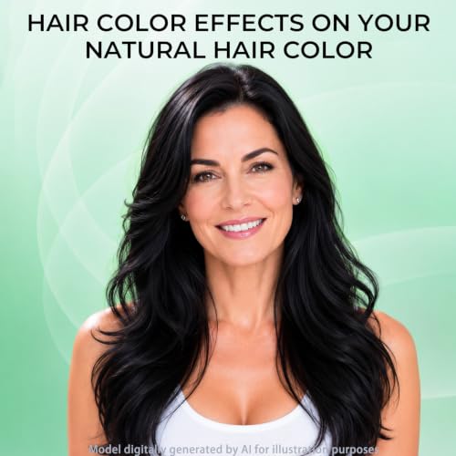 BELEZALIB Black Hair Dye Shampoo 3-in-1 for Women & Men - Gray Coverage