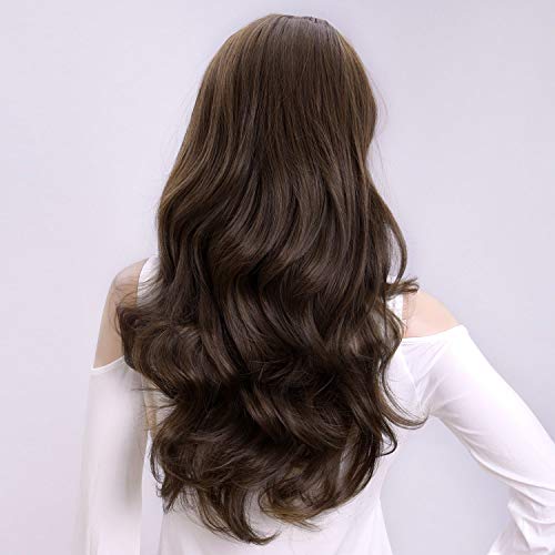 Kori Koli 24 Inch Wavy 3/4 Half Wig #7 - Dark Brown Synthetic Hair Extensions