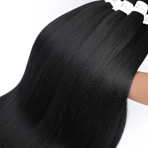 Pofworld 20 Inch Pre-Stretched Braiding Hair - 8 Pack Yaki Synthetic Fiber