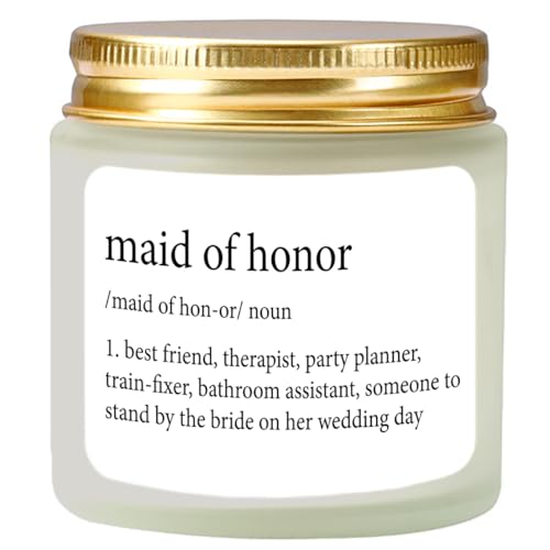 Lavender Scented Candle for Maid of Honor – 4oz Soy Wax Gift
