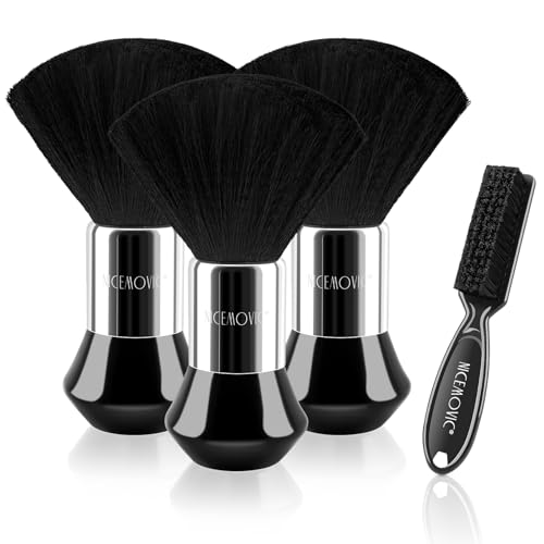 Nicemovic 4-Pack Barber Neck Duster & Brush Set for Haircutting