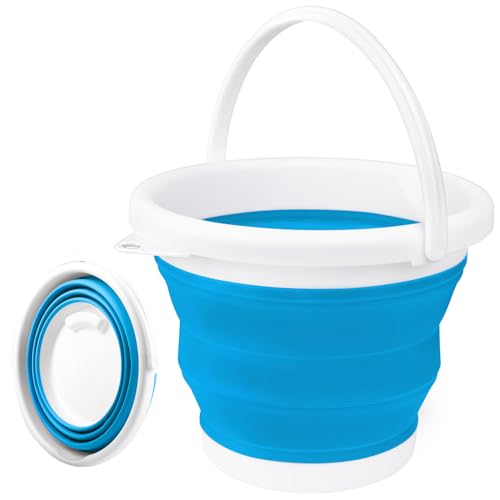 10L Collapsible Mop Bucket with Handle - Portable Cleaning Supplies