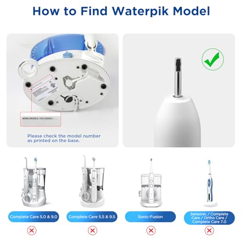 Oralphi 4 Pack Toothbrush Replacement Heads with Cover for Waterpik Sensonic CC-04CD010-1 & STW-03W Series - Includes Case
