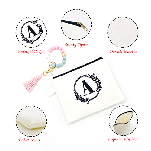 Personalized Embroidered Cosmetic Bag for Women - Gift for Bridesmaids, Mom, Friends