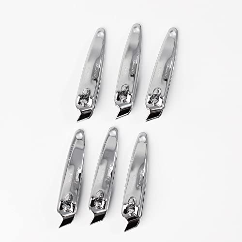 uxcell 6-Piece Slanted Edge Nail Clippers Set – Metal Fingernail & Toenail Cutters