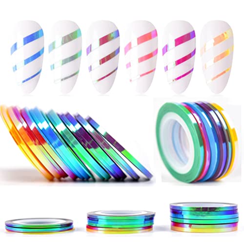 18Pcs Nail Art Striping Tape Set for Manicure & Nail Decoration
