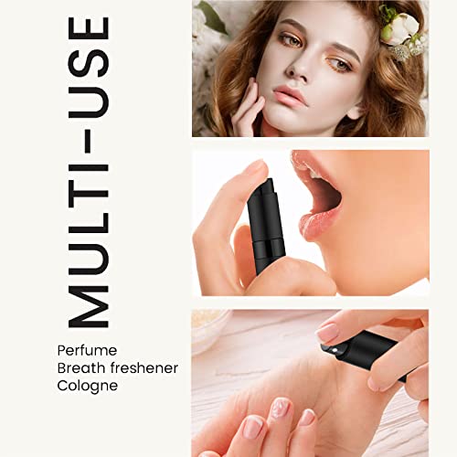 IRON BILL Matte Black Travel Perfume Atomizer Set 8ml Refillable Spray Bottles for Men & Women