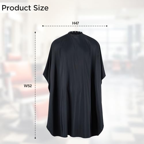 Adjustable Waterproof Hair Cutting Cape for Salon Use - Black
