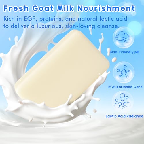 EDSRDRUS Goat Milk Soap Bars 3.5 oz Pack of 3 - Gentle, Hydrating Skincare