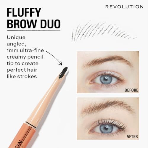 Revolution Brow Filter Duo - 2-in-1 Eyebrow Pencil & Gel, Blonde