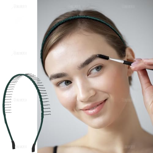AUEAR 10 Pack Metal Headbands for Women Men Non-Slip Hairbands with Teeth Comb, 8 Colors