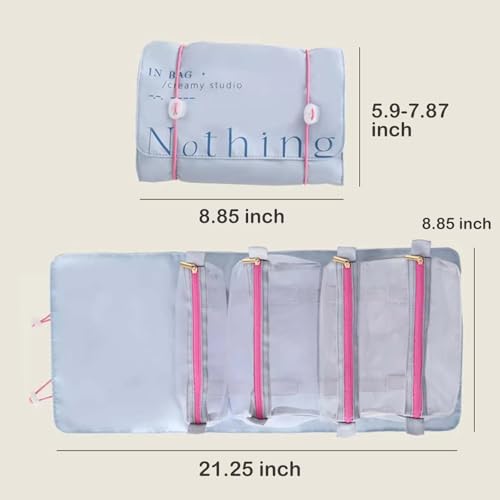 BunnyCare Large Travel Makeup Bag with 4 Detachable Organizer Pockets