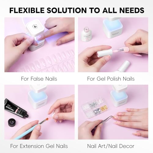 PEACECOLOR Mini UV Nail Lamp with 2 Timer Modes for Gel Nails