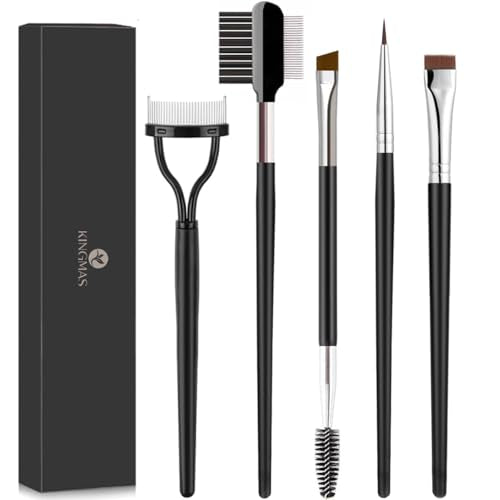 5-Piece Eye Brush Set for Makeup: Eyebrow, Eyeliner & Lash Tools