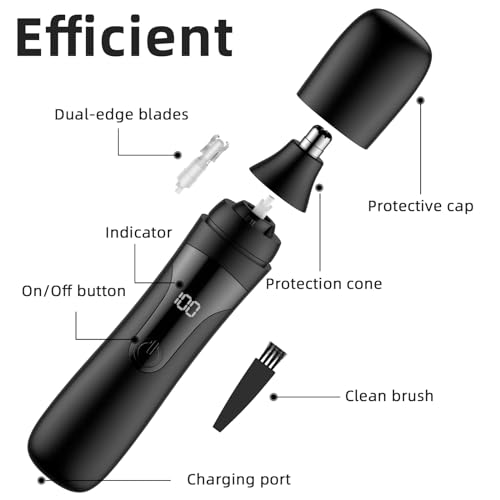 SESATOOK Rechargeable Nose Hair Trimmer - Painless Ear & Eyebrow Grooming