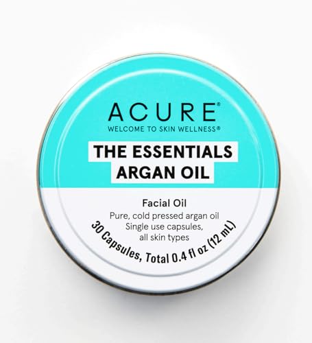 Acure Organic Argan Oil Single-Use Capsules, Travel-Friendly Skincare