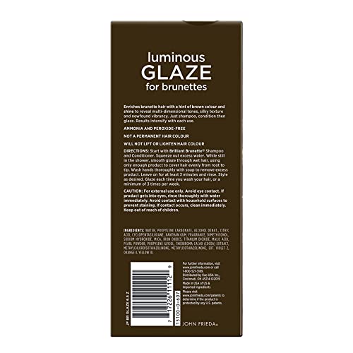 John Frieda Brunette Hair Gloss / 6.5 Oz Pack of 2 - Enhances Color & Shine