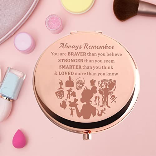 Frog Princess Inspirational Pocket Mirror - Stainless Steel Compact Gift