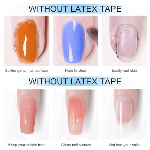 YTRUNS White Liquid Latex for Nails, Peelable Cuticle Skin Shield, 15ml
