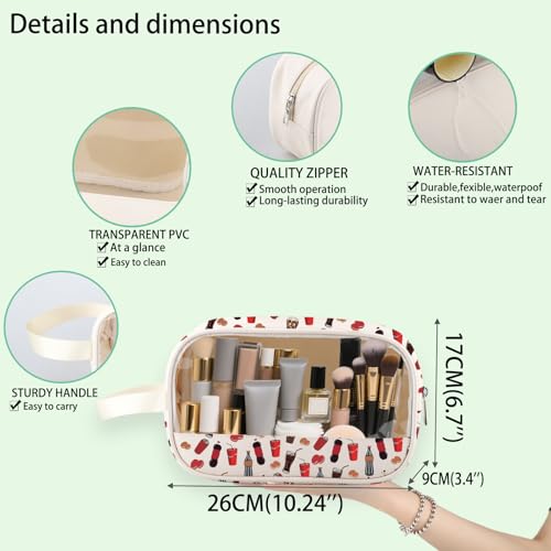 Loves C C-Makeup Clear Makeup Bag for Soda Drink Lovers – Travel Toiletry Organizer