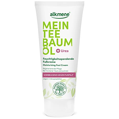 Alkmene Tea Tree Oil Foot Cream - Intensive Repair for Dry, Cracked Feet, 100 ml