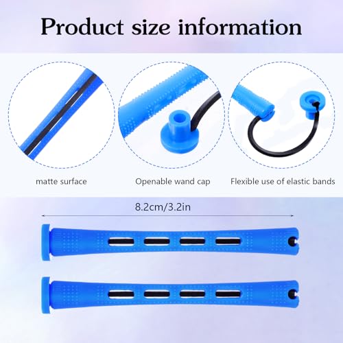 Bremorou 20 Pcs Small Plastic Perm Rods for Short Hair - 0.35 Inches