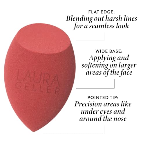 LAURA GELLER Full Face Makeup Blending Sponge Set 16, Teardrop Shape, Liquid Foundation & Concealer Applicator