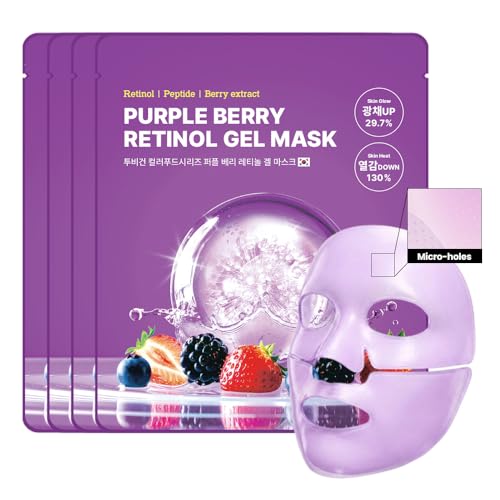 Retinol Gel Mask for Radiant Skin - Overnight Hydrogel Treatment | 30g x 4