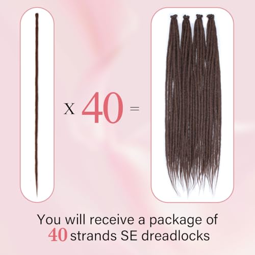 Vecago 24-Inch Synthetic Dreadlock Extensions - 40 Strands Single Ended