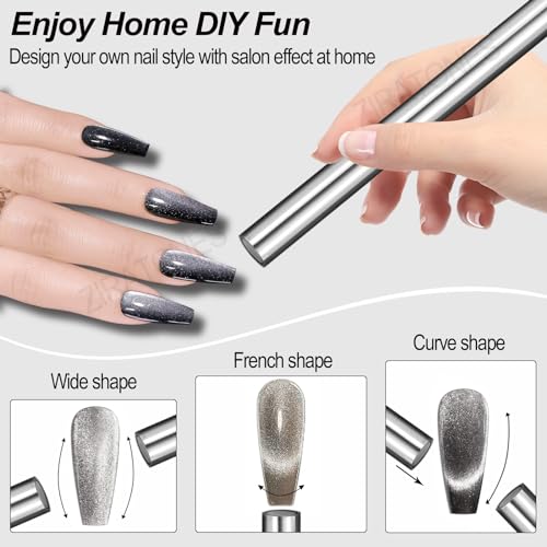 ZIRATONES Cat Eye Nail Magnet Pen - 5.9 Inch Double-Head Tool